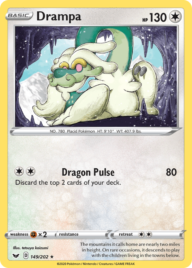 Carta Drampa 149/202 do set Sword & Shield — Pokémon TCG | Bynx