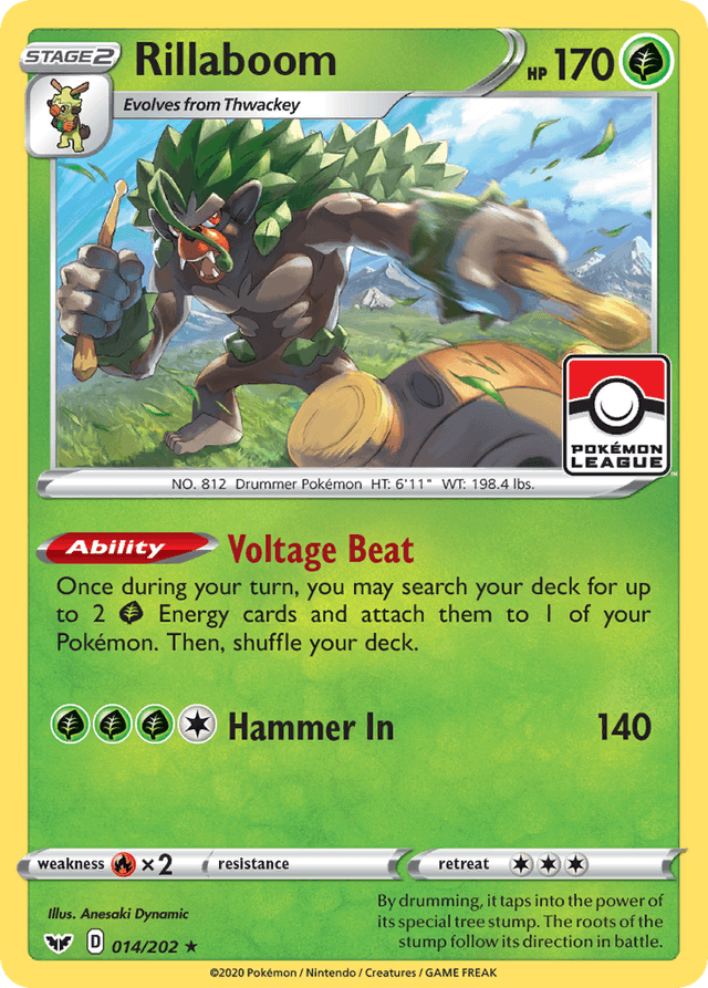 Carta Rillaboom 14/202 do set Sword & Shield — Pokémon TCG | Bynx