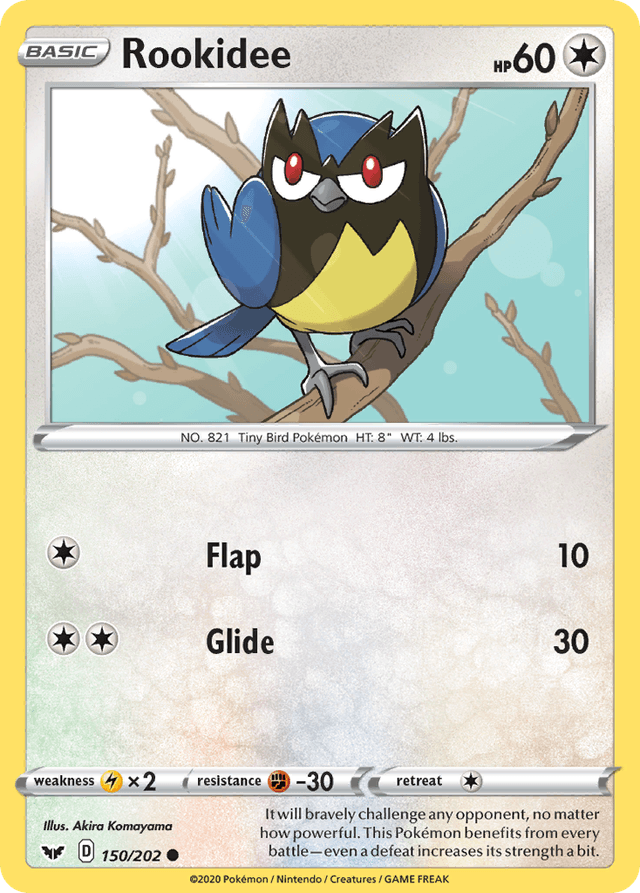 Carta Rookidee 150/202 do set Sword & Shield — Pokémon TCG | Bynx