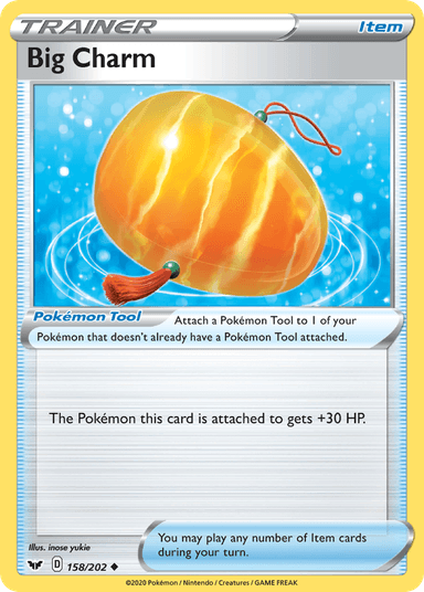 Carta Big Charm 158/202 do set Sword & Shield — Pokémon TCG | Bynx
