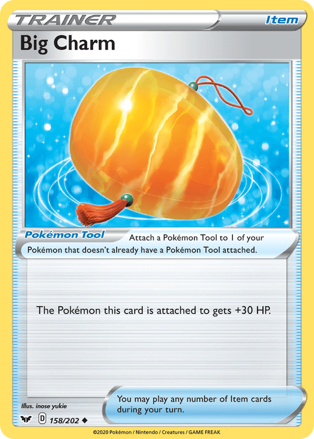 Carta Big Charm 158/202 do set Sword & Shield — Pokémon TCG | Bynx