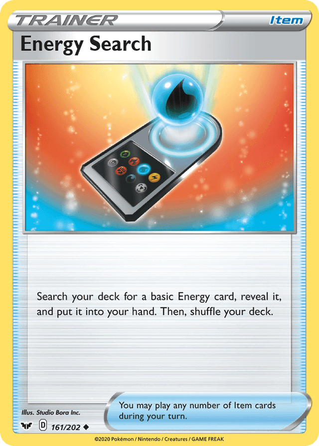 Carta Energy Search 161/202 do set Sword & Shield — Pokémon TCG | Bynx