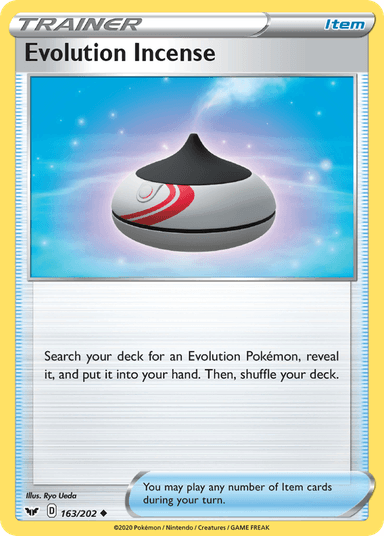 Carta Evolution Incense 163/202 do set Sword & Shield — Pokémon TCG | Bynx