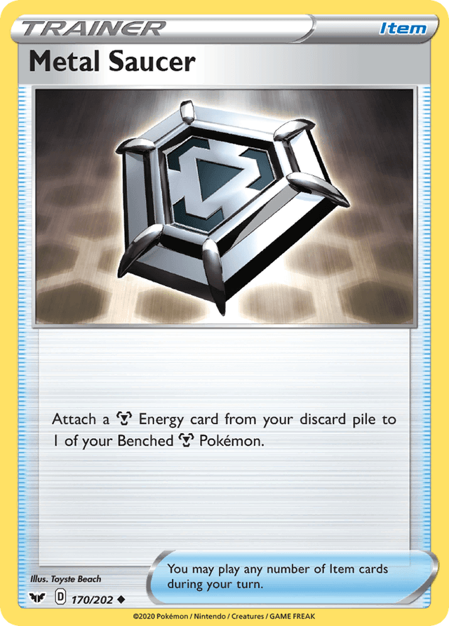 Carta Metal Saucer 170/202 do set Sword & Shield — Pokémon TCG | Bynx