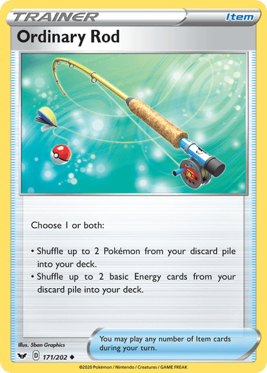 Carta Ordinary Rod 171/202 do set Sword & Shield — Pokémon TCG | Bynx