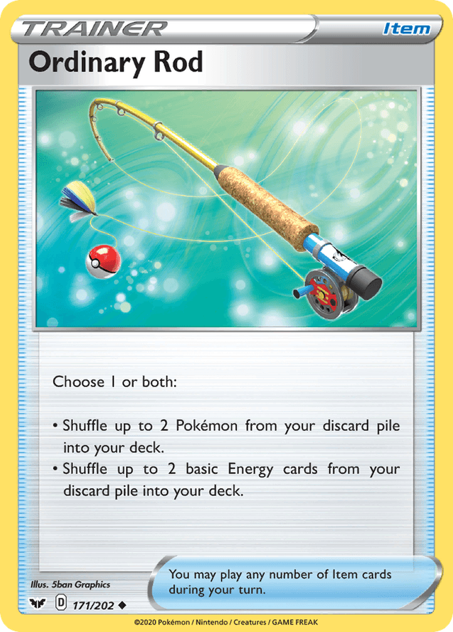 Carta Ordinary Rod 171/202 do set Sword & Shield — Pokémon TCG | Bynx