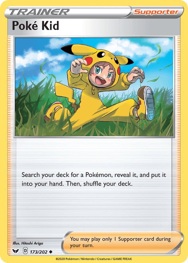 Carta Poké Kid 173/202 do set Sword & Shield — Pokémon TCG | Bynx