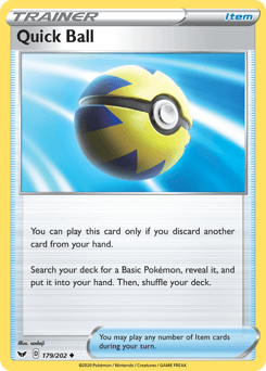 Quick Ball 179/202 — Sword & Shield