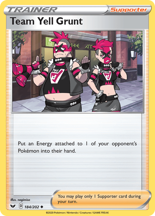 Carta Team Yell Grunt 184/202 do set Sword & Shield — Pokémon TCG | Bynx