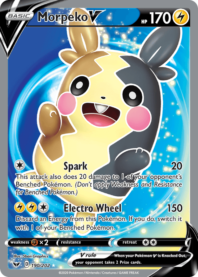 Carta Morpeko V 190/202 do set Sword & Shield — Pokémon TCG | Bynx