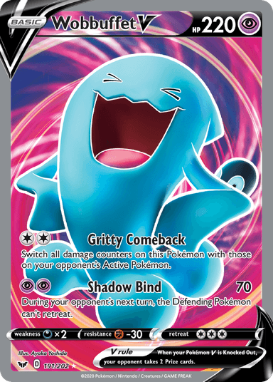 Carta Wobbuffet V 191/202 do set Sword & Shield — Pokémon TCG | Bynx