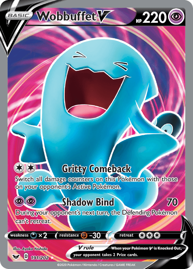 Carta Wobbuffet V 191/202 do set Sword & Shield — Pokémon TCG | Bynx