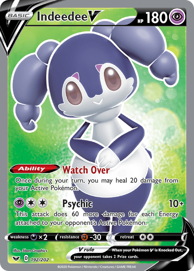 Carta Indeedee V 192/202 do set Sword & Shield — Pokémon TCG | Bynx