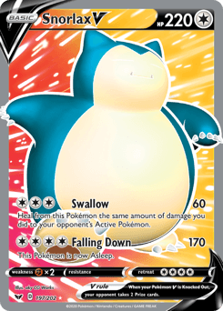 Snorlax V 197 — Sword & Shield