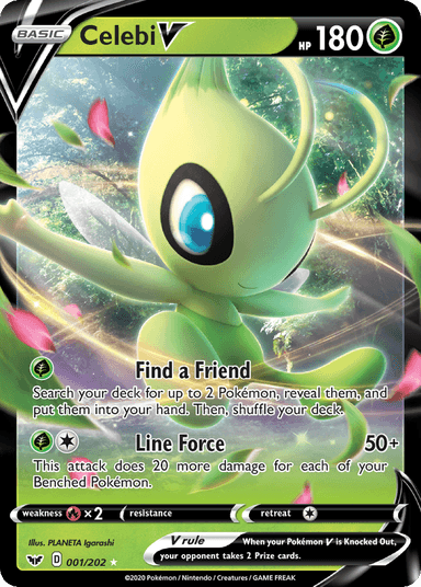 Carta Celebi V 1/202 do set Sword & Shield — Pokémon TCG | Bynx