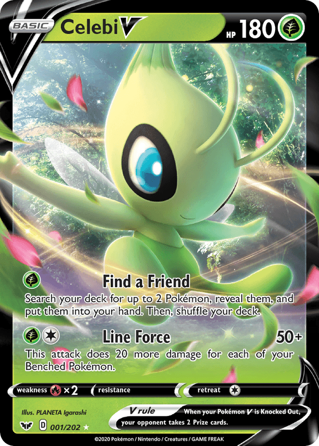 Carta Celebi V 1/202 do set Sword & Shield — Pokémon TCG | Bynx