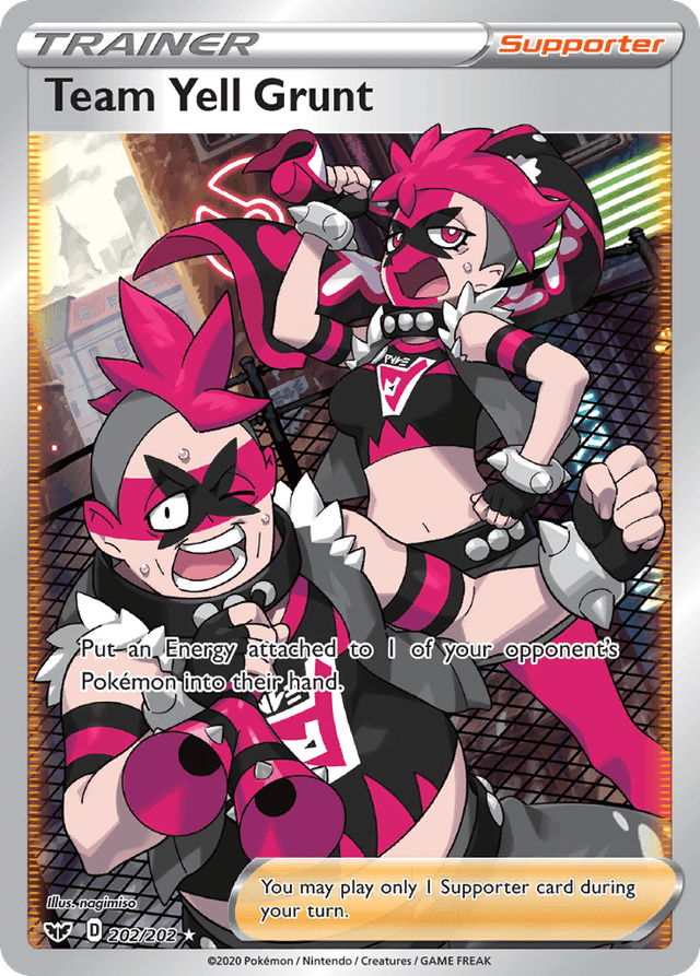 Carta Team Yell Grunt 202/202 do set Sword & Shield — Pokémon TCG | Bynx