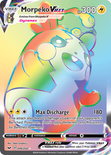 Carta Morpeko VMAX 204/202 do set Sword & Shield — Pokémon TCG | Bynx