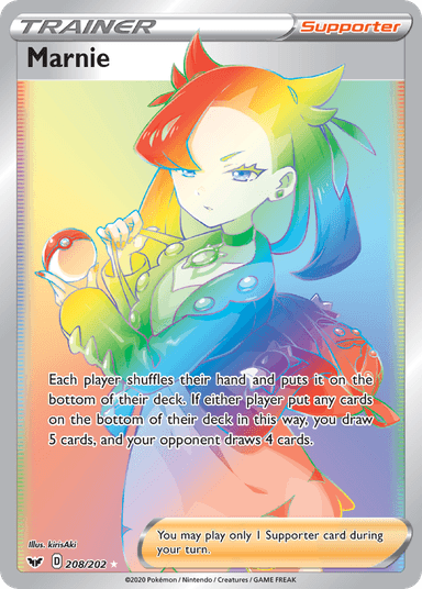 Carta Marnie 208/202 do set Sword & Shield — Pokémon TCG | Bynx