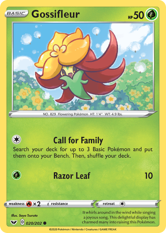 Carta Gossifleur 20/202 do set Sword & Shield — Pokémon TCG | Bynx