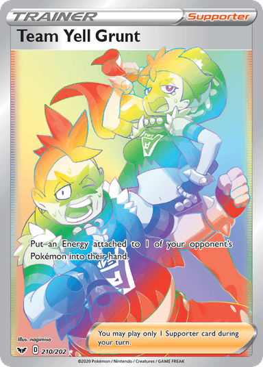 Carta Team Yell Grunt 210/202 do set Sword & Shield — Pokémon TCG | Bynx