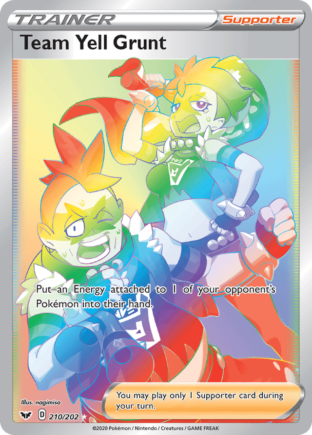 Carta Team Yell Grunt 210/202 do set Sword & Shield — Pokémon TCG | Bynx