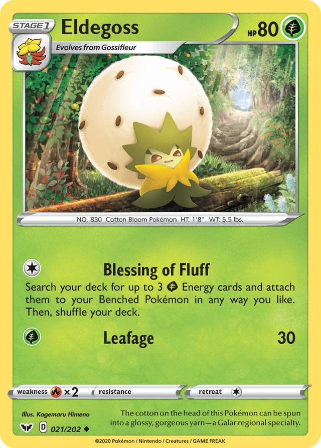 Carta Eldegoss 21/202 do set Sword & Shield — Pokémon TCG | Bynx