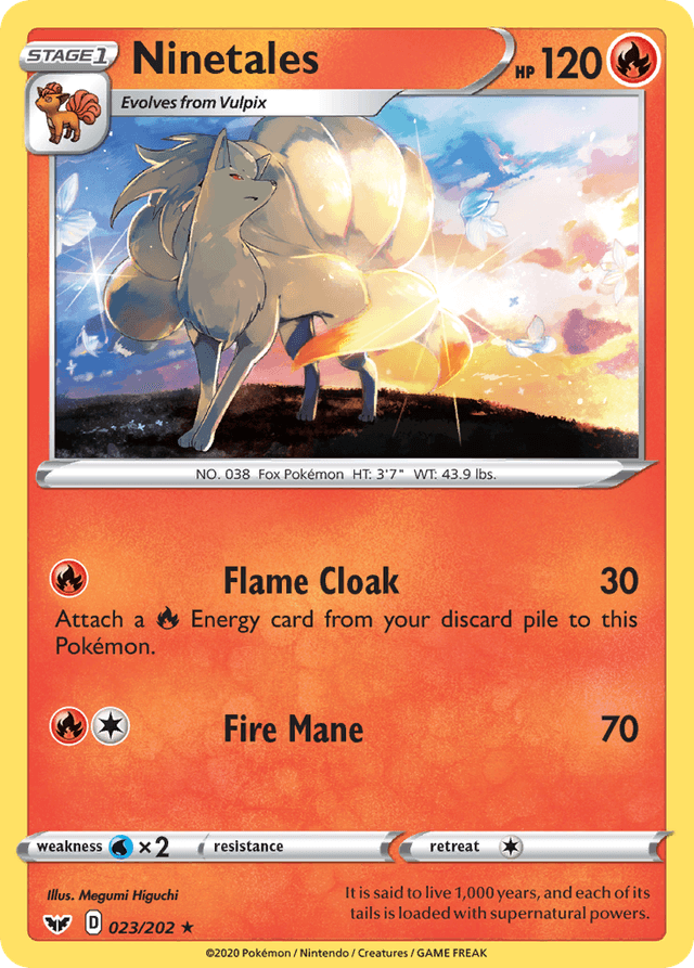 Carta Ninetales 23/202 do set Sword & Shield — Pokémon TCG | Bynx