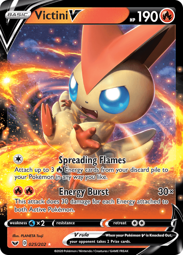Carta Victini V 25/202 do set Sword & Shield — Pokémon TCG | Bynx