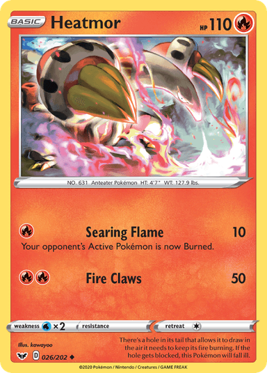 Carta Heatmor 26/202 do set Sword & Shield — Pokémon TCG | Bynx