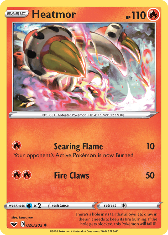 Carta Heatmor 26/202 do set Sword & Shield — Pokémon TCG | Bynx