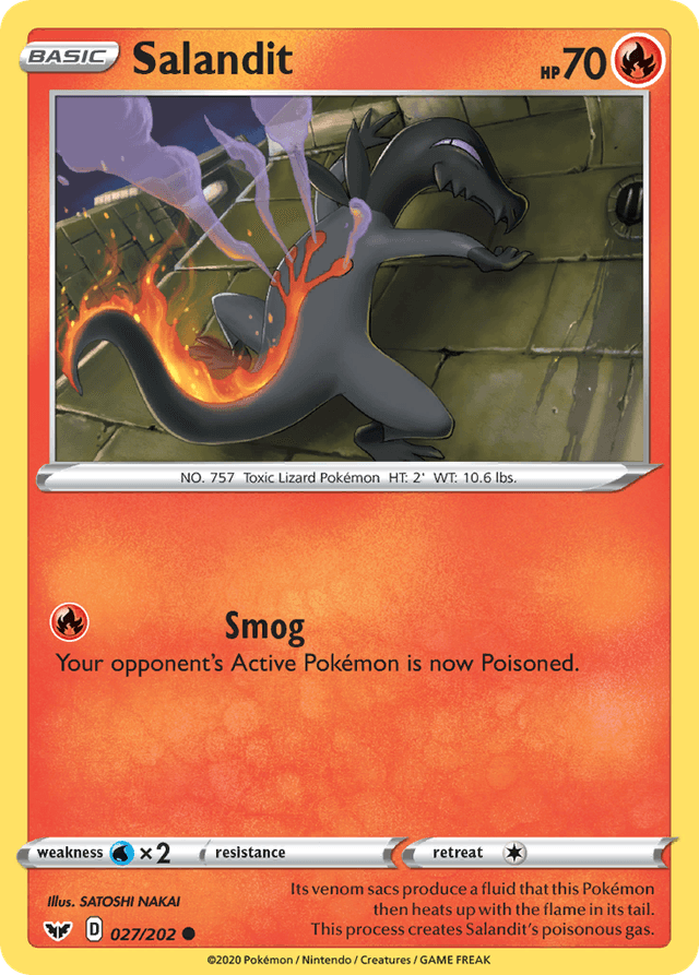 Carta Salandit 27/202 do set Sword & Shield — Pokémon TCG | Bynx