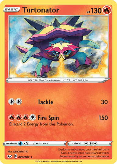 Carta Turtonator 29/202 do set Sword & Shield — Pokémon TCG | Bynx