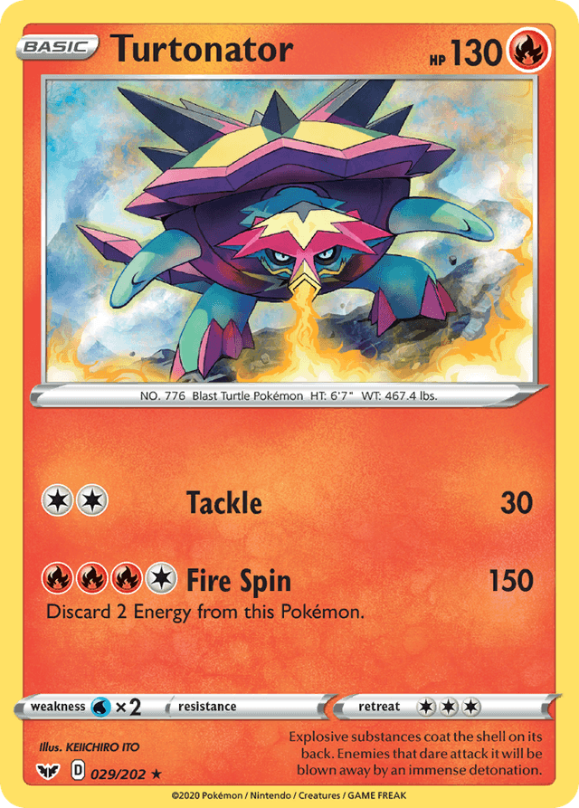 Carta Turtonator 29/202 do set Sword & Shield — Pokémon TCG | Bynx