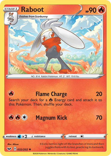 Carta Raboot 32/202 do set Sword & Shield — Pokémon TCG | Bynx