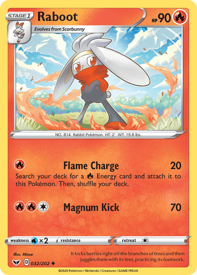 Carta Raboot 32/202 do set Sword & Shield — Pokémon TCG | Bynx
