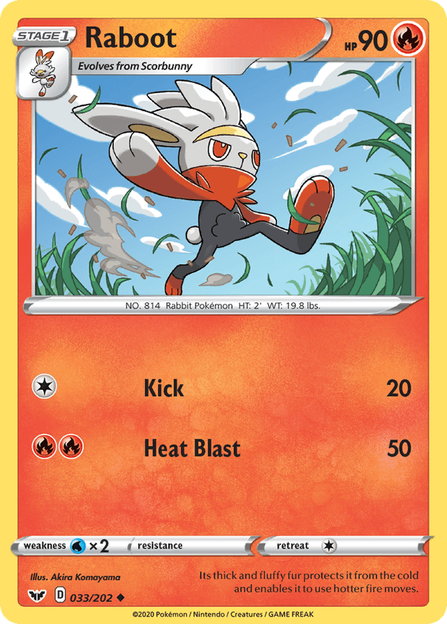 Carta Raboot 33/202 do set Sword & Shield — Pokémon TCG | Bynx