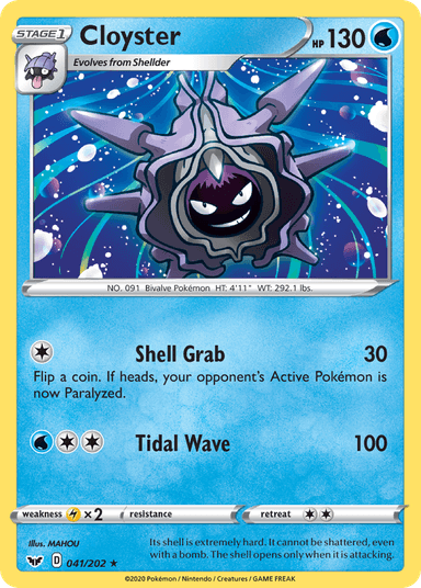 Carta Cloyster 41/202 do set Sword & Shield — Pokémon TCG | Bynx