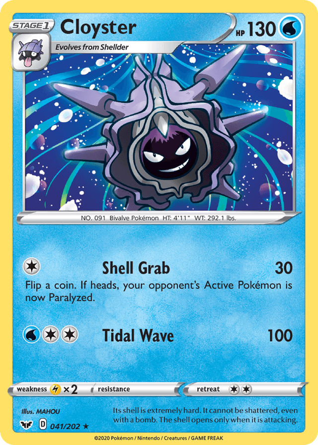 Carta Cloyster 41/202 do set Sword & Shield — Pokémon TCG | Bynx