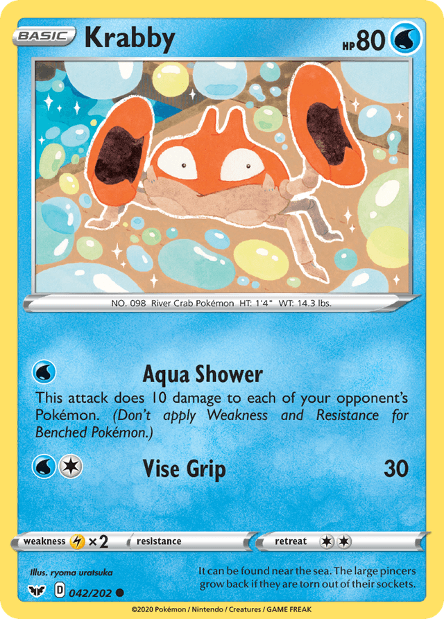 Carta Krabby 42/202 do set Sword & Shield — Pokémon TCG | Bynx