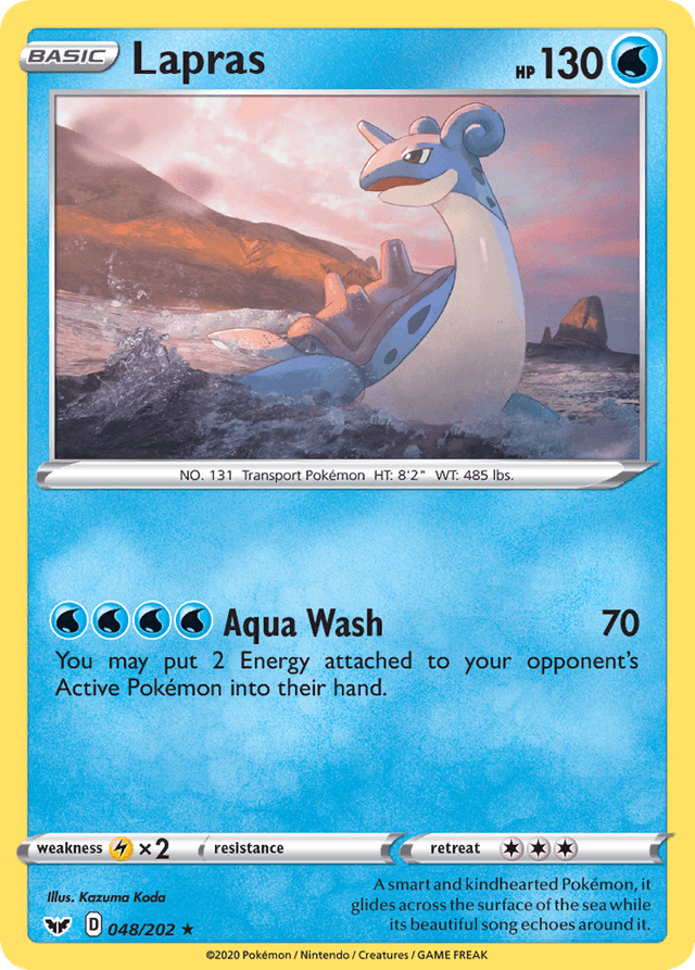Carta Lapras 48/202 do set Sword & Shield — Pokémon TCG | Bynx