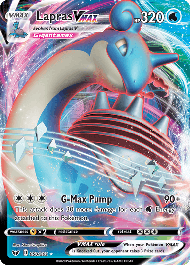 Carta Lapras VMAX 50/202 do set Sword & Shield — Pokémon TCG | Bynx