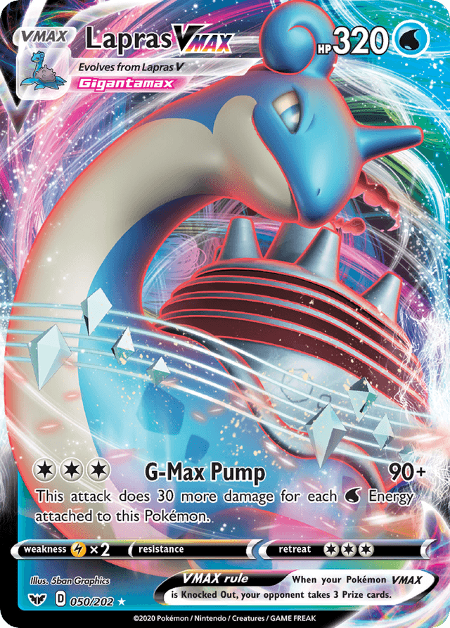 Carta Lapras VMAX 50/202 do set Sword & Shield — Pokémon TCG | Bynx