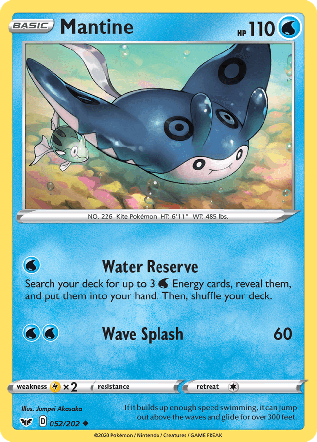 Carta Mantine 52/202 do set Sword & Shield — Pokémon TCG | Bynx