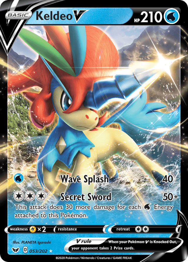 Carta Keldeo V 53/202 do set Sword & Shield — Pokémon TCG | Bynx