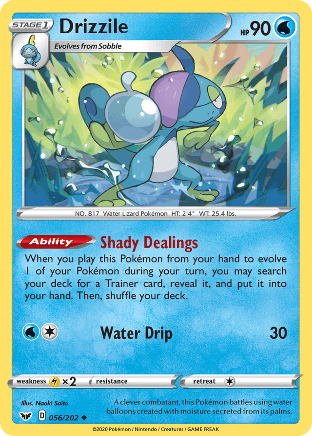 Carta Drizzile 56/202 do set Sword & Shield — Pokémon TCG | Bynx