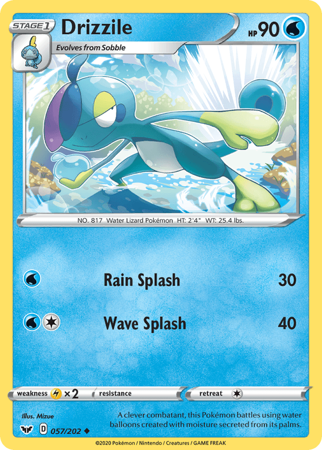 Carta Drizzile 57/202 do set Sword & Shield — Pokémon TCG | Bynx