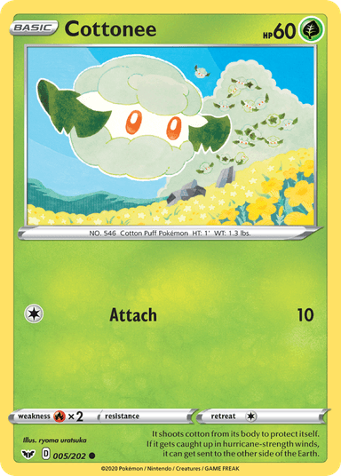 Carta Cottonee 5/202 do set Sword & Shield — Pokémon TCG | Bynx