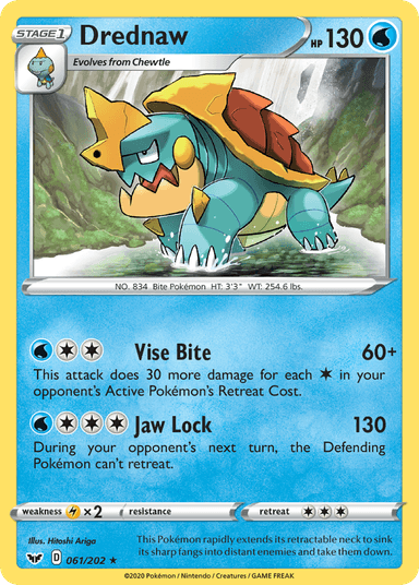 Carta Drednaw 61/202 do set Sword & Shield — Pokémon TCG | Bynx