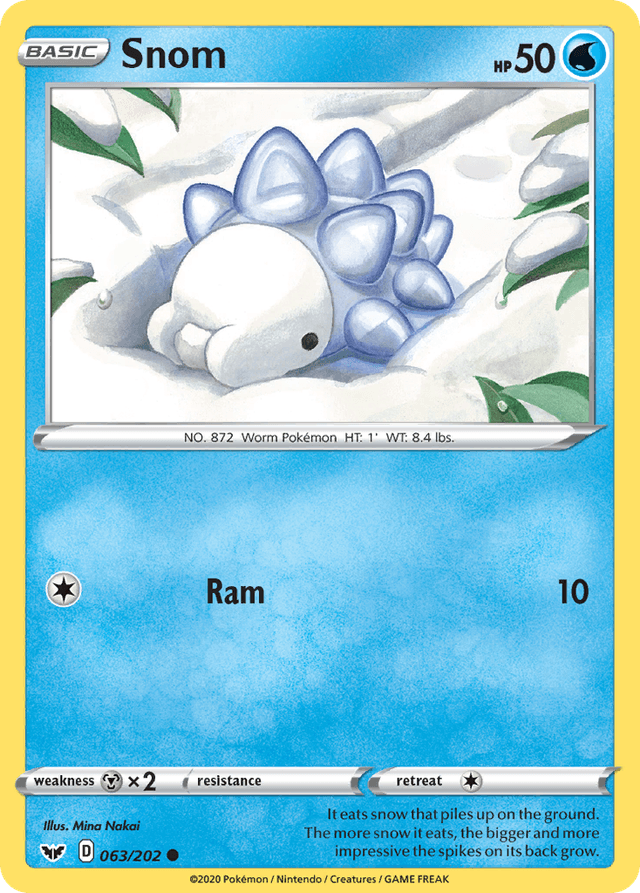 Carta Snom 63/202 do set Sword & Shield — Pokémon TCG | Bynx